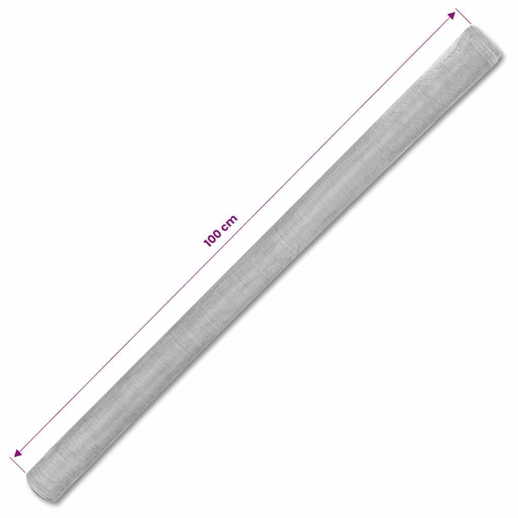 Aluminum Mesh Screen 39.4x196.9 Silver Roll L327809