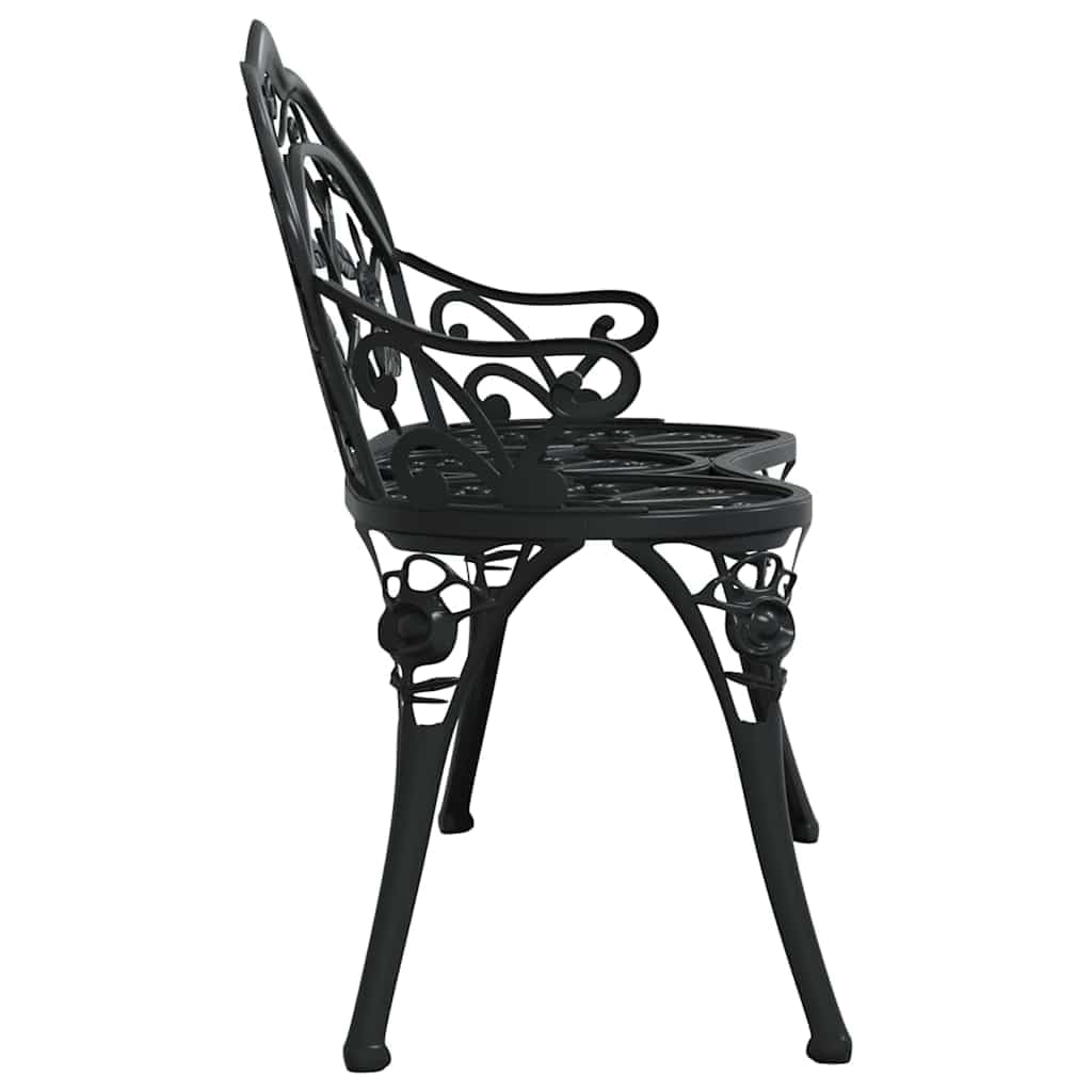 Cast Aluminum Black Patio Bench A174753