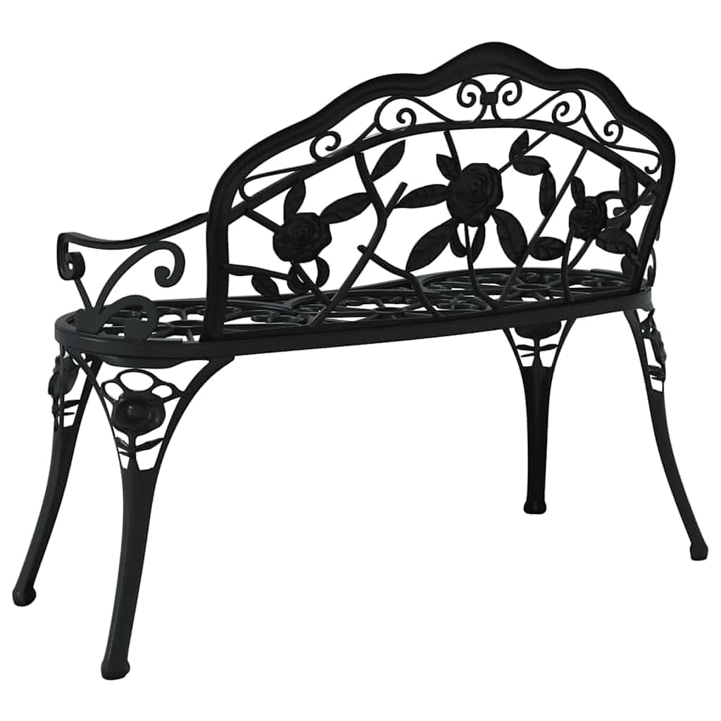 Cast Aluminum Black Patio Bench A174753