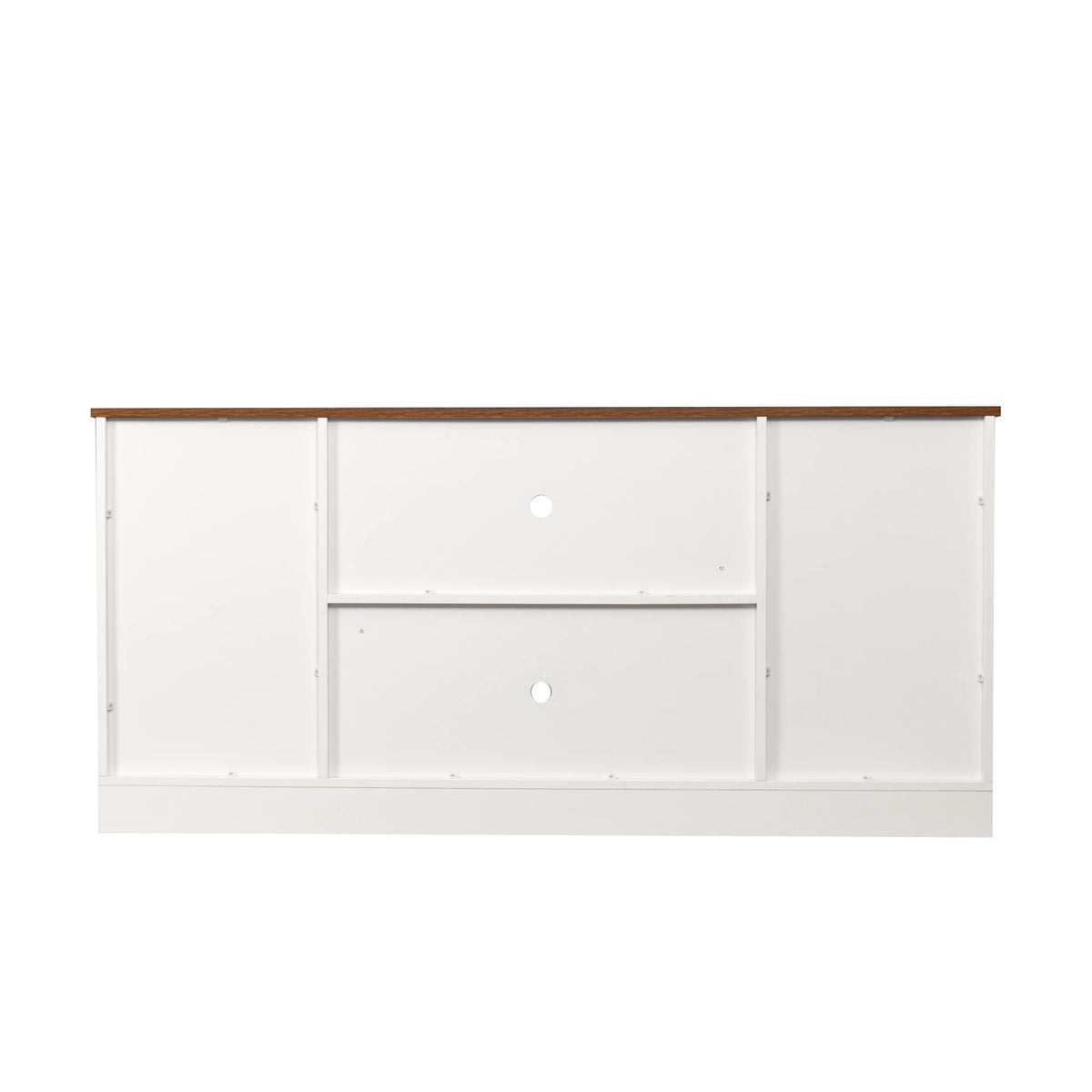 Sliding Barn Door Wood TV Stand with Adjustable Shelves Z16261