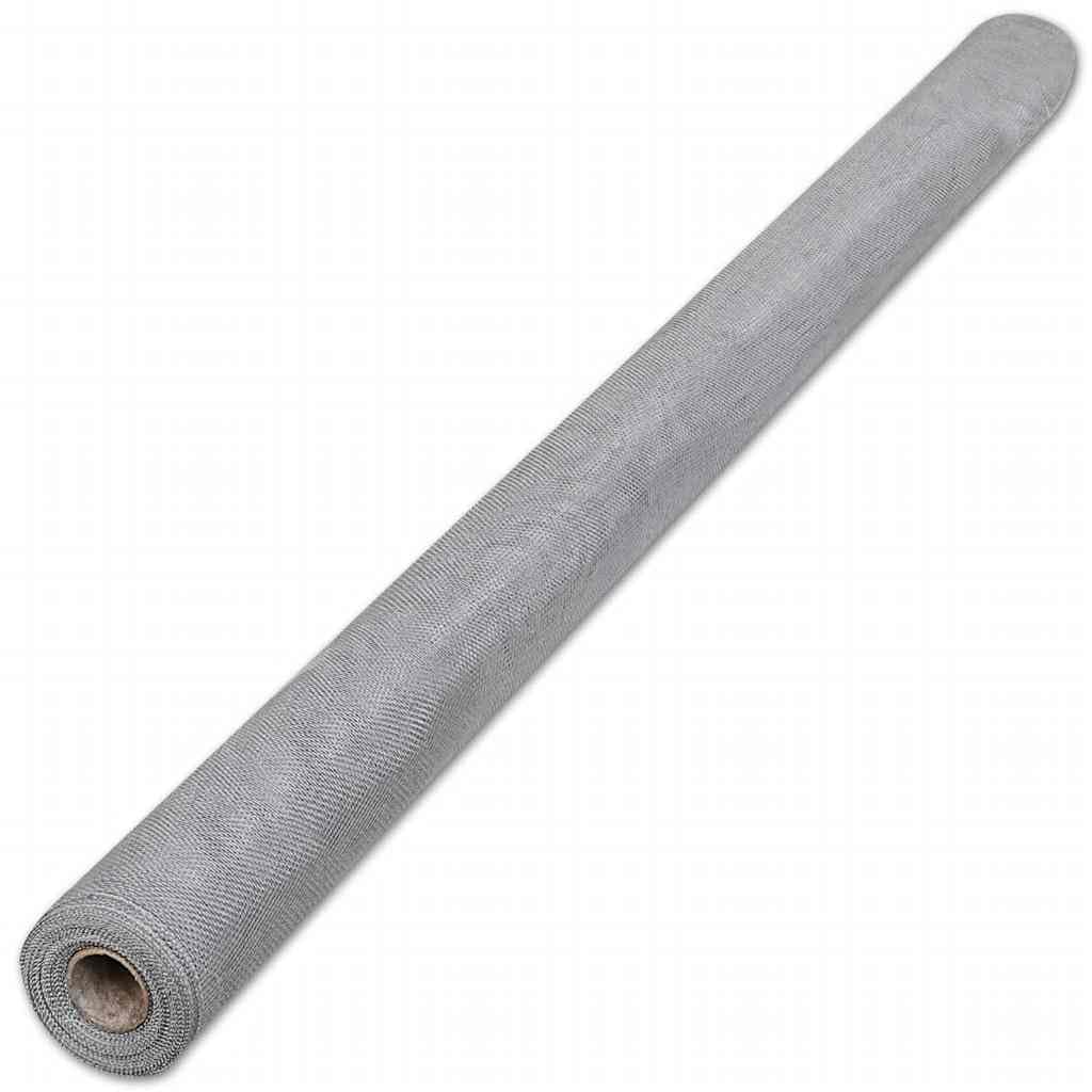 Aluminum Mesh Screen 39.4x196.9 Silver Roll L327809
