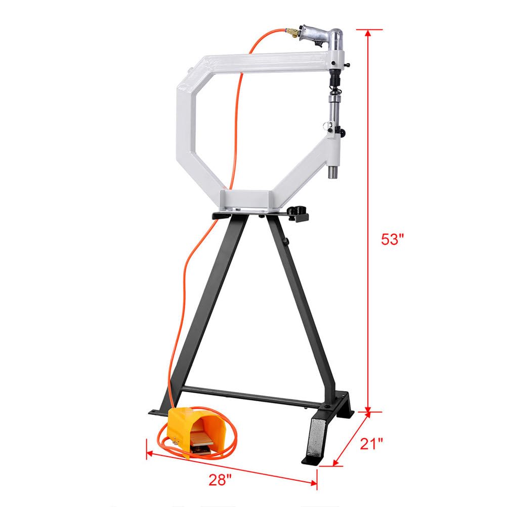 Pneumatic Planishing Hammer with Steel Frame Stand and Foot Pedal F800408