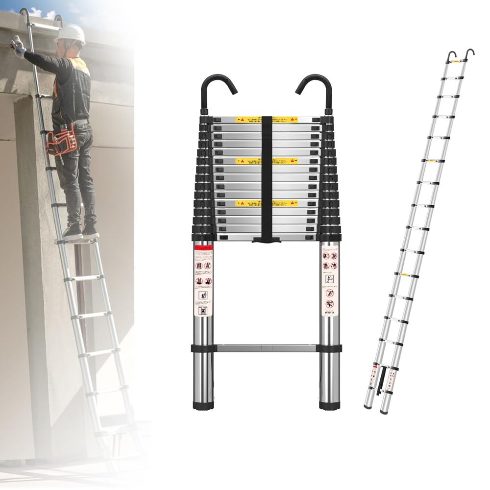 Aluminum Telescoping Ladder 20 FT 330 Lb Capacity R82679