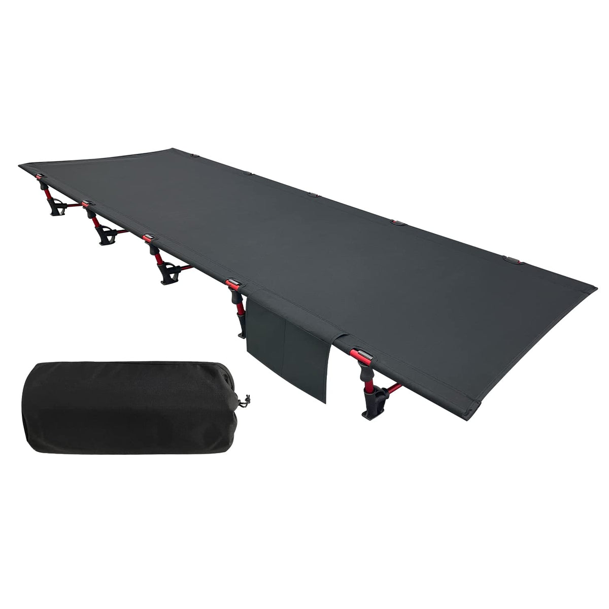 Portable Camping Cot Sleeping Cot Ultralight Backpacking Cot Bed Black V736454
