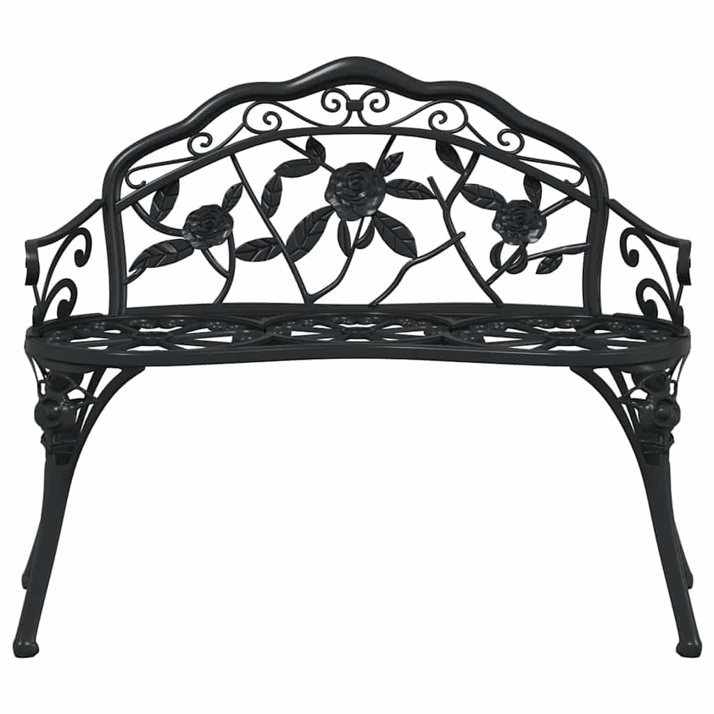 Cast Aluminum Black Patio Bench A174753