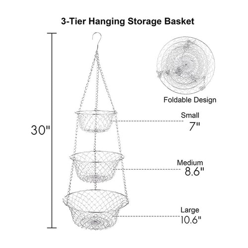 3 Tier Hanging Fruit Basket I6885