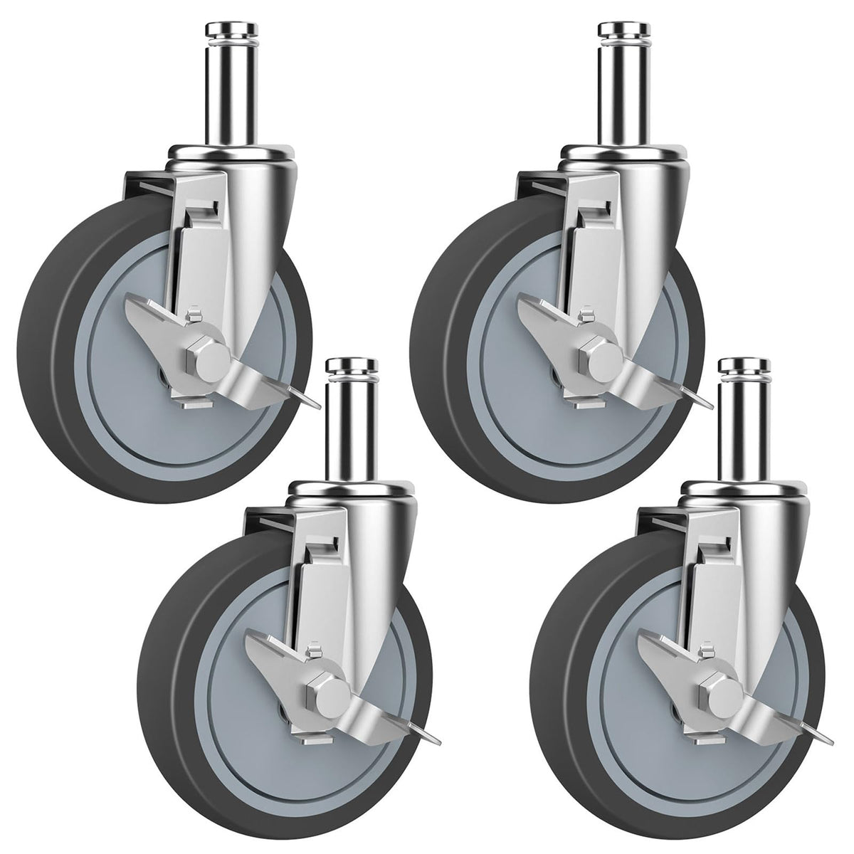 5-Inch Caster for Wire Shelving Racks, Set of 4 O782