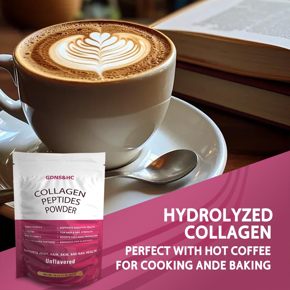 Unflavored Hydrolyzed Collagen Peptides Powder 16 oz R8493