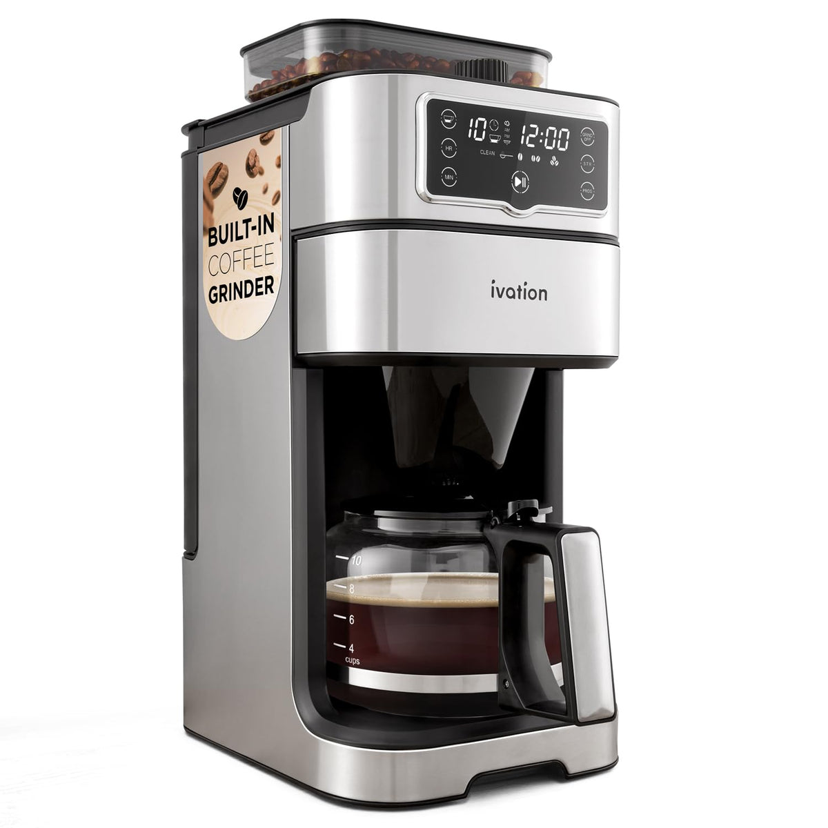 2-in-1 Drip Coffee Maker & Grinder D3653