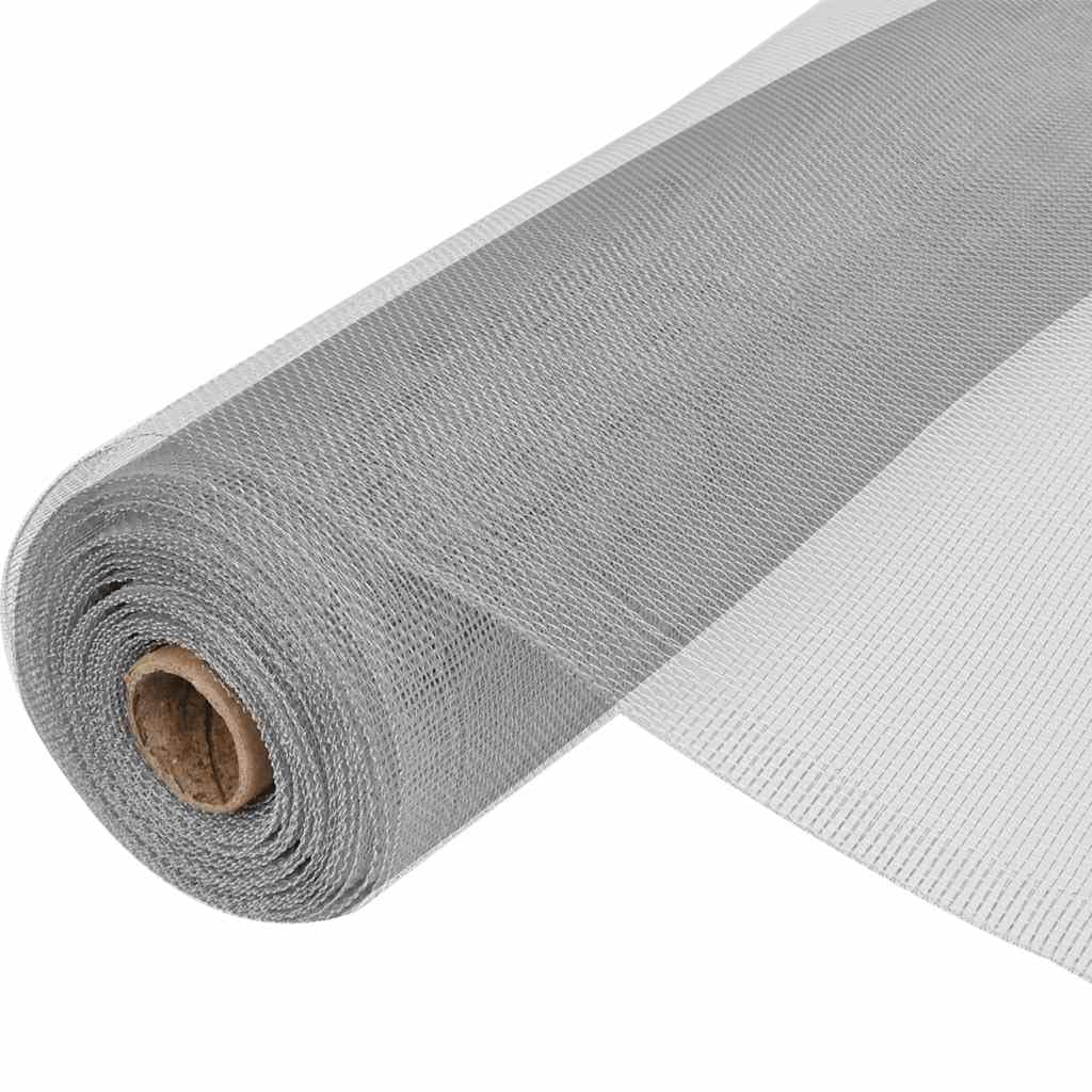 Aluminum Mesh Screen 39.4x196.9 Silver Roll L327809