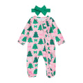 Newborn Baby Girl Footie Romper Sleeper Outfit J790
