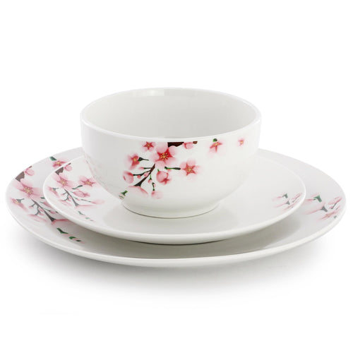 12 Piece Porcelain Dinnerware Set, Service for 4 F388