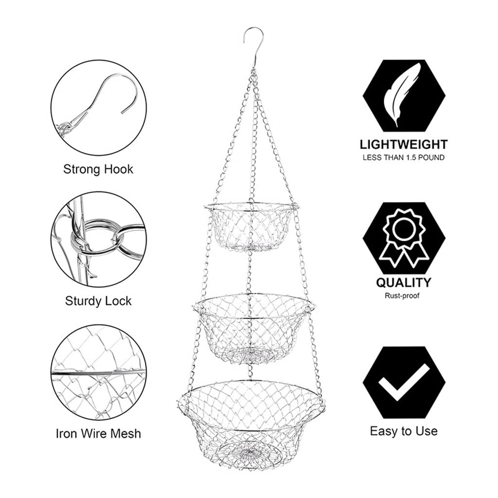 3 Tier Hanging Fruit Basket I6885