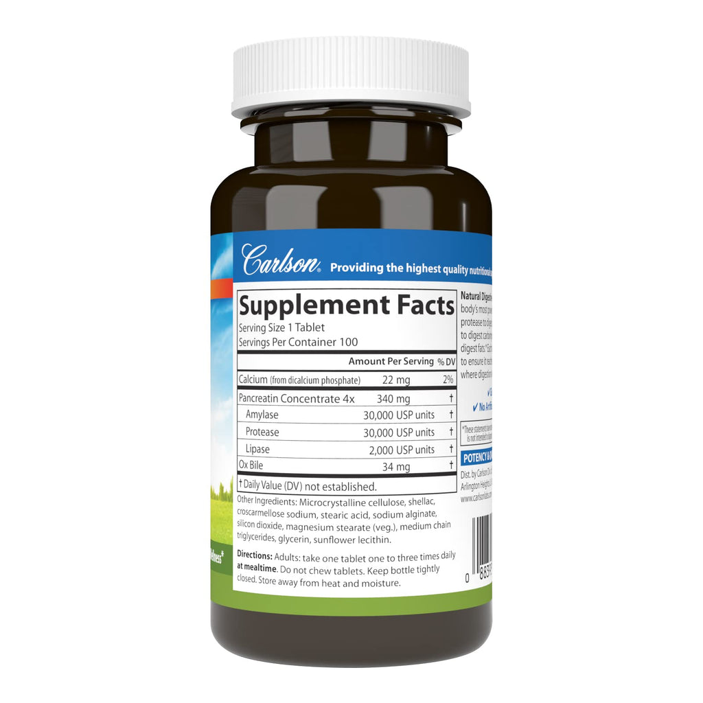 Natural Digestive Enzymes, 100 Tablets Q558281