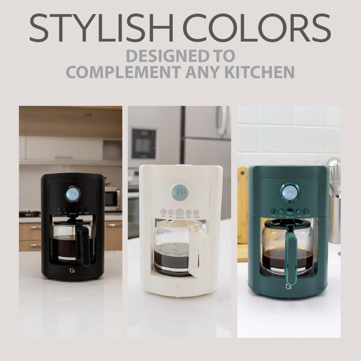 12 Cup Programmable Drip Coffee Maker with Glass Pot A83173