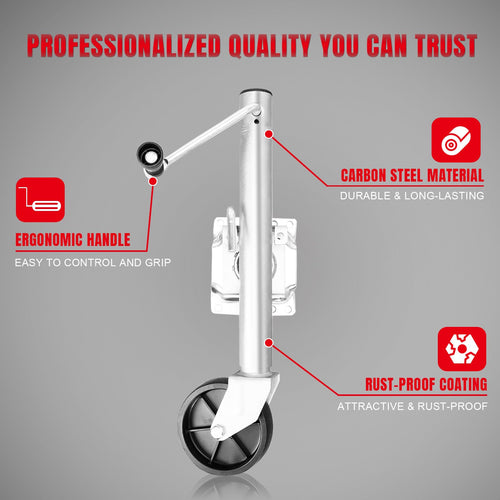 1000 lbs Swivel Boat Trailer Jack with Wheel E810416