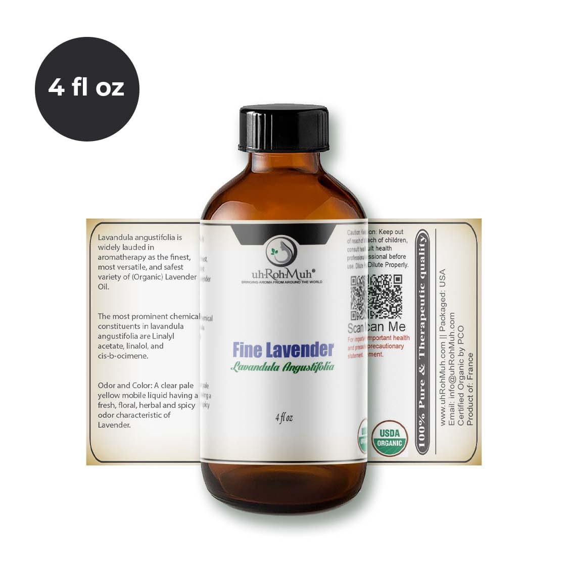 Organic Lavender Essential Oil 4 Fl Oz G59095