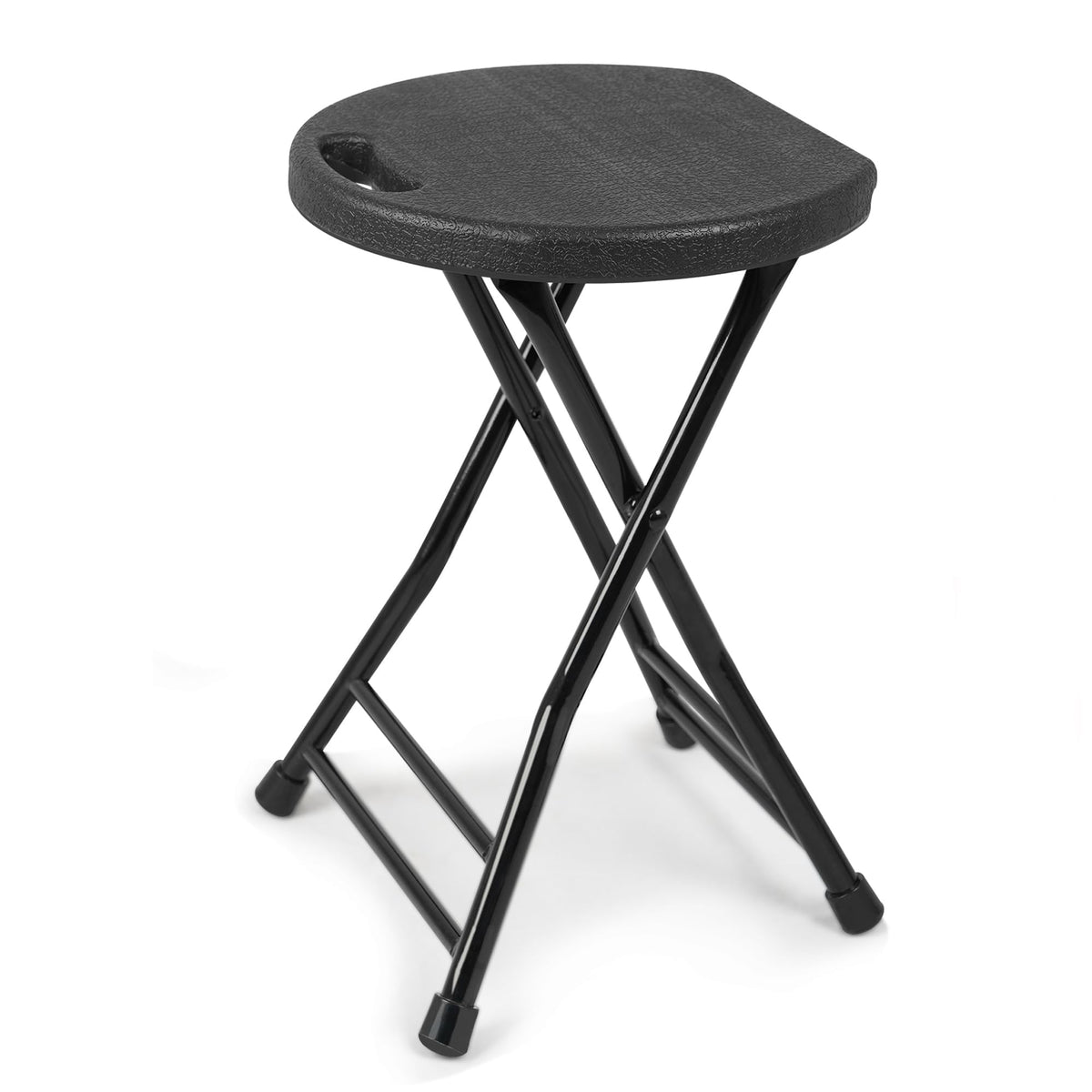 Folding Stool with Handle and Non-Slip Feet Z860