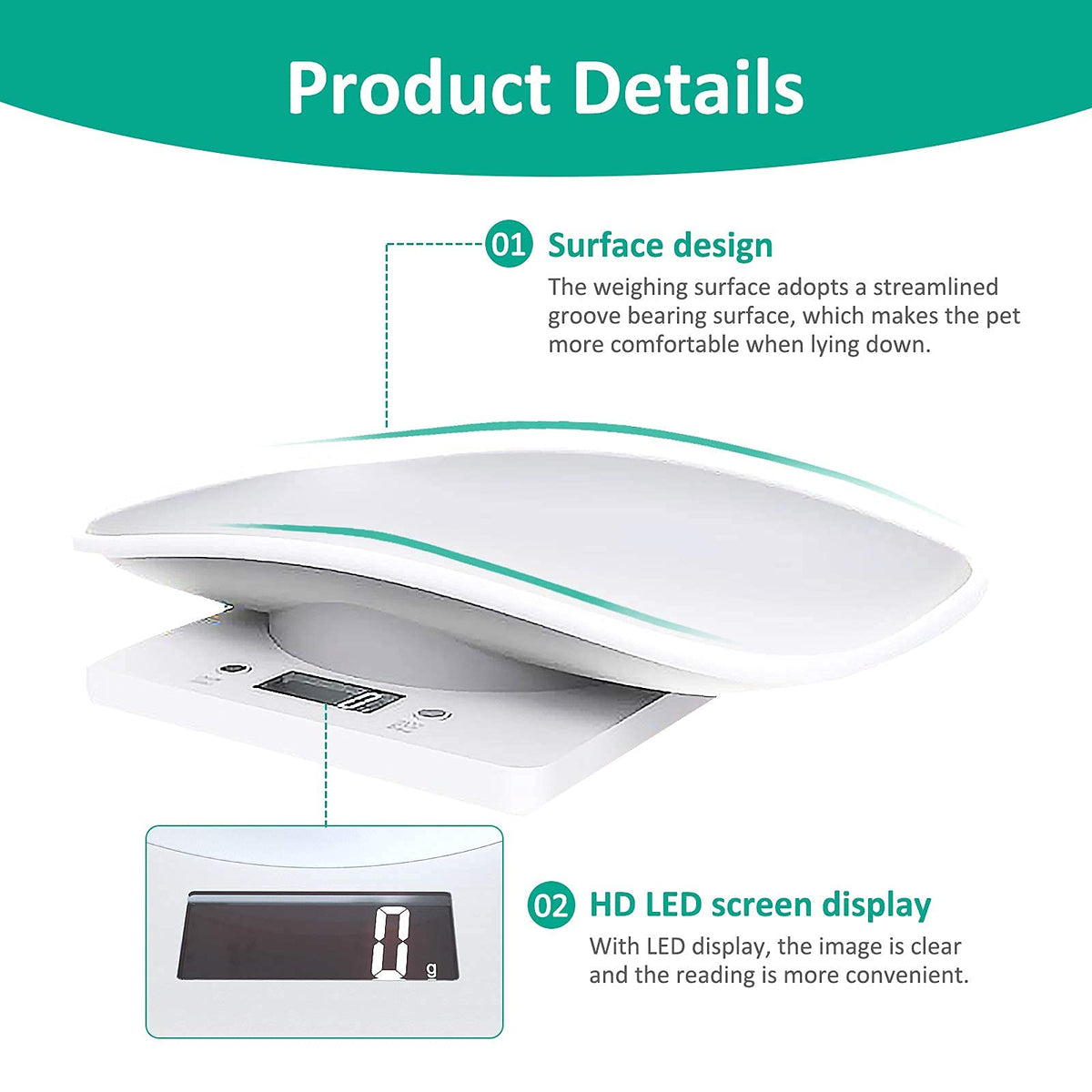 Digital Pet Scale with Tape Measure H9570