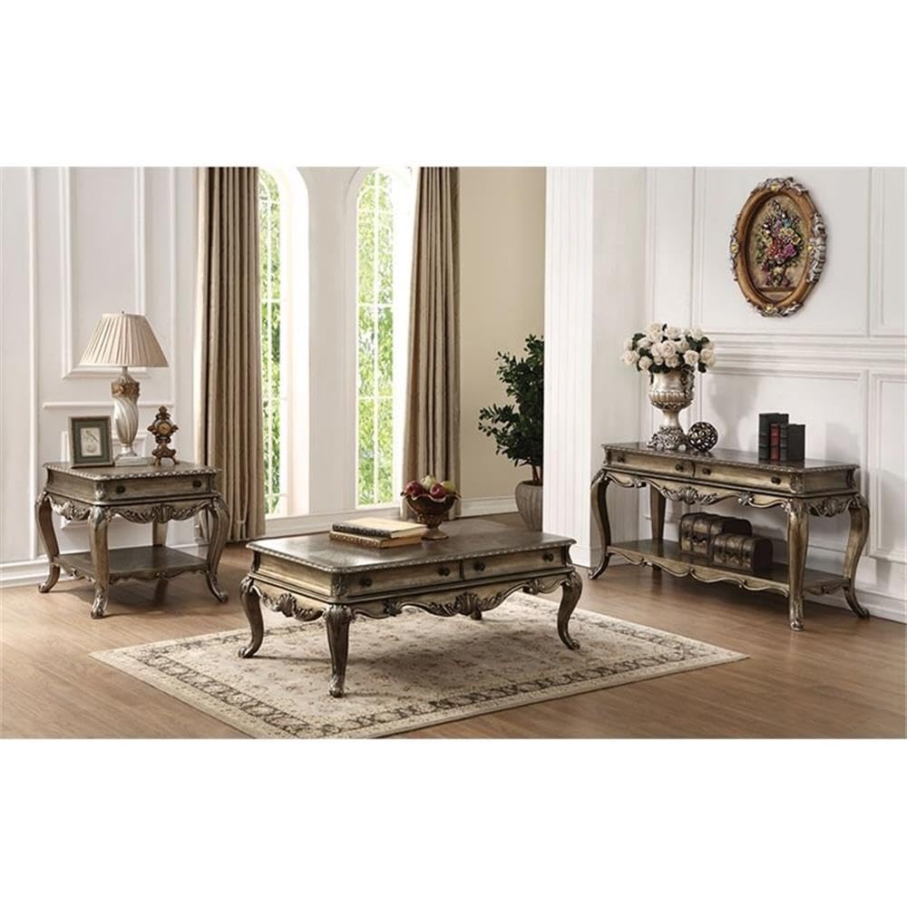 Contemporary 2 Drawer Console Table with Shelf Storage U190310