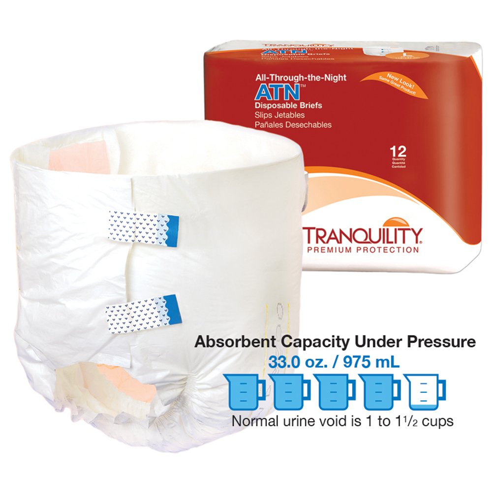 Large Adult Diapers with Tabs, 12 Ct H87715