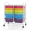 12 Drawer Rolling Storage Cart with Lockable Wheel Q40667