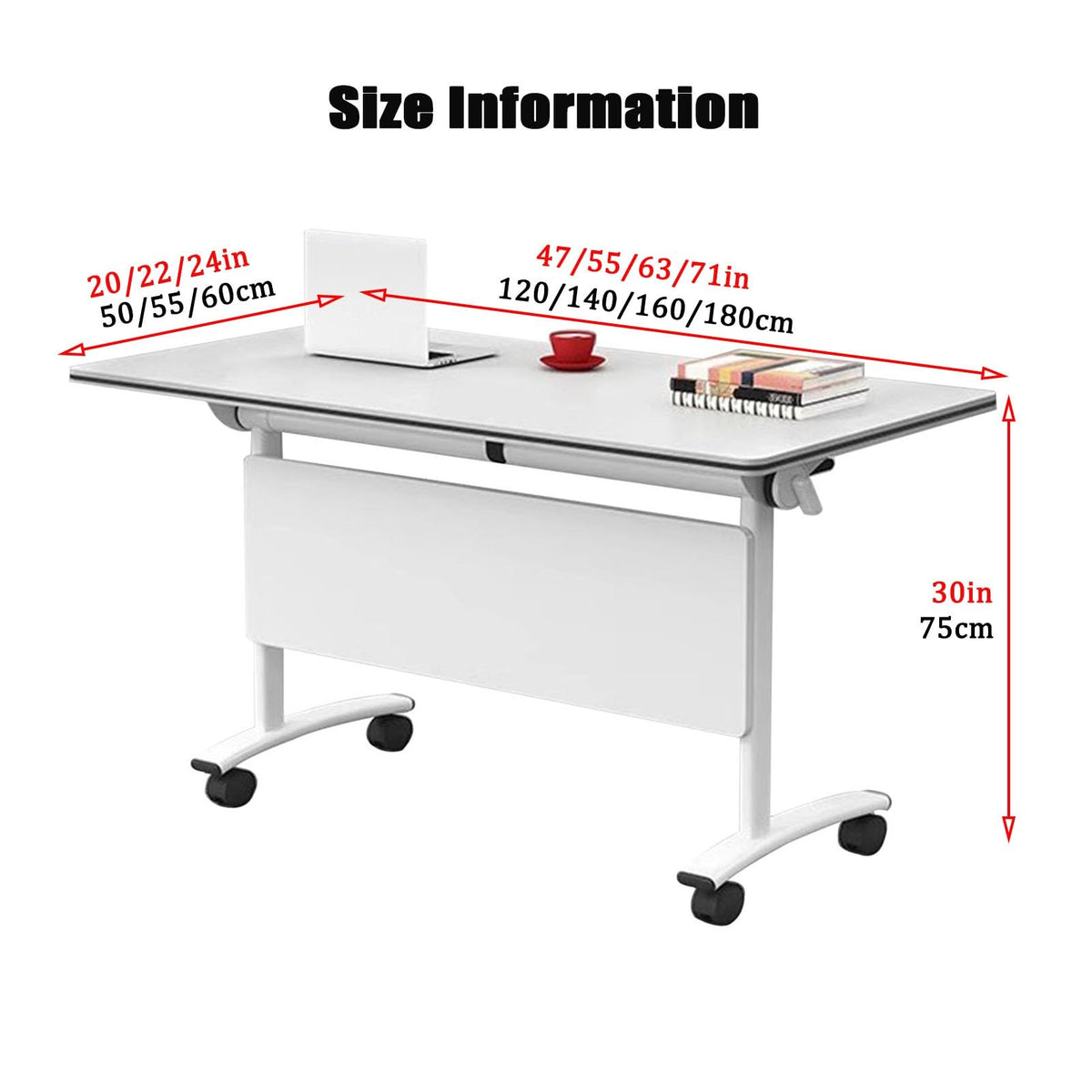 Folding Table with Locking Wheels Z1525