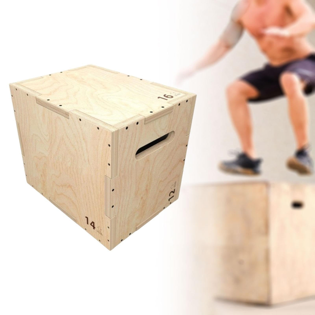 Wood Jump Box with Handles U65012