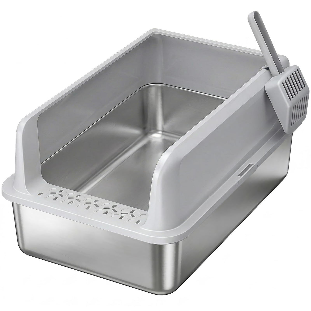 XL Stainless Steel Cat Litter Box S812681