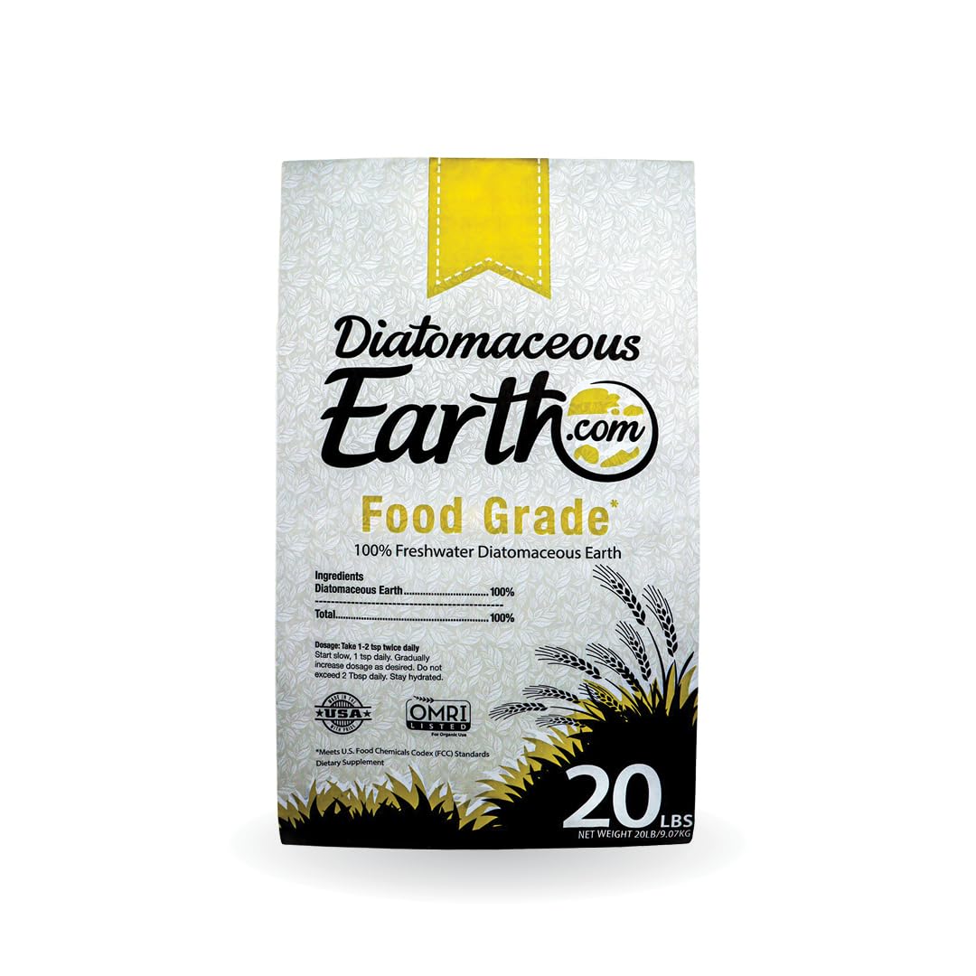 Food Grade Diatomaceous Earth 20lb Organic Powder R996718