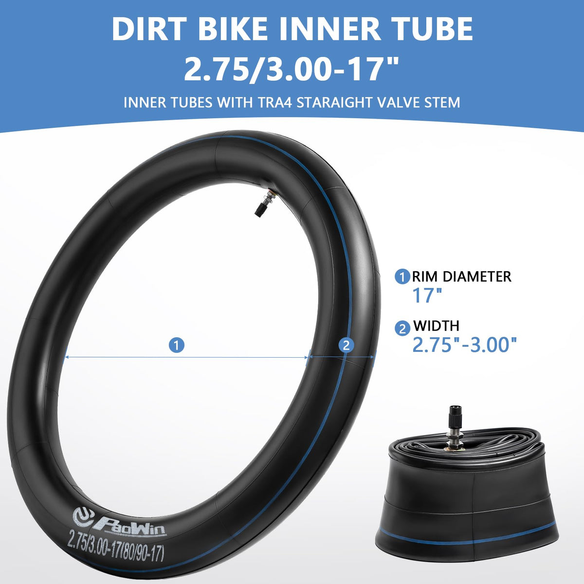 2-Pcs 2.75/3.00-17 TR4 Inner Tubes L709