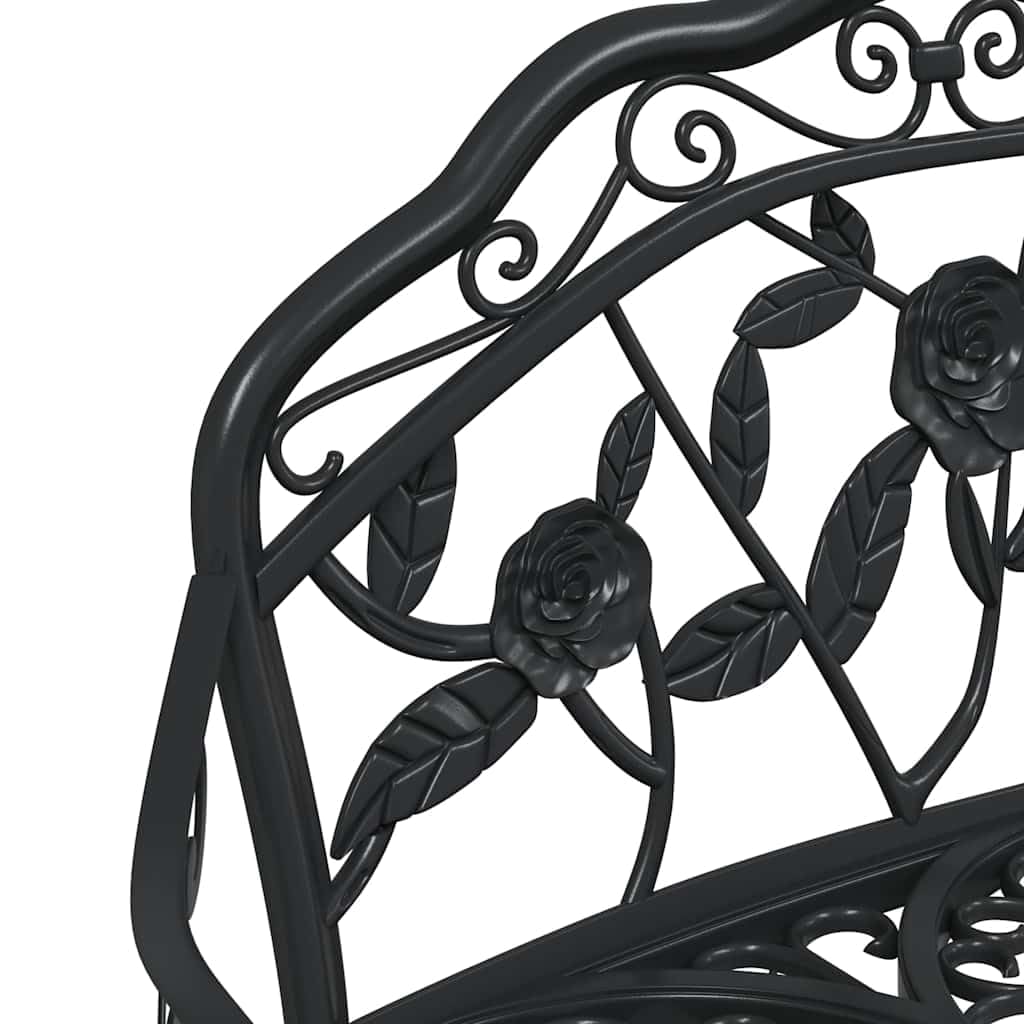 Cast Aluminum Black Patio Bench A174753
