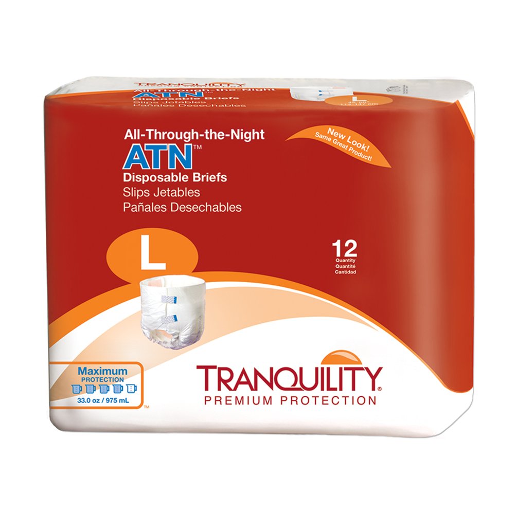 Large Adult Diapers with Tabs, 12 Ct H87715