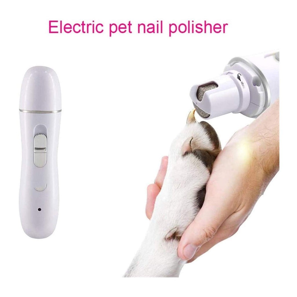 Dog Nail Grinder 2-Speed Electric Rechargeable Pet Claw Trimmer C365514