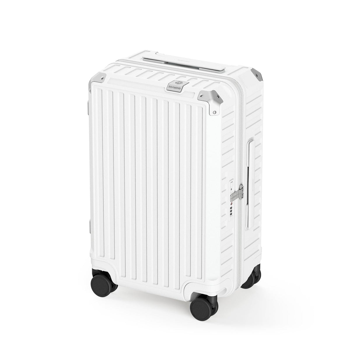 20 inch White Hardside Carry on Luggage with Spinner Wheel G20516