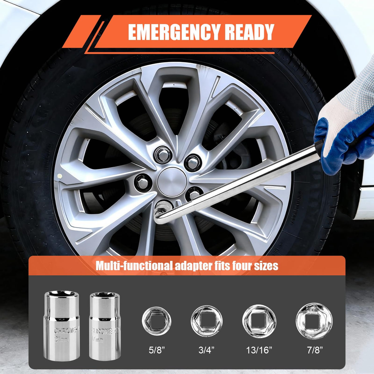 3 Ton Heavy Duty Scissor Jack with Lug Wrench D81637