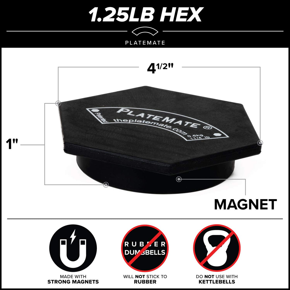 Magnetic Weights 1.25 lbs or 2.5 lbs Hex E8403