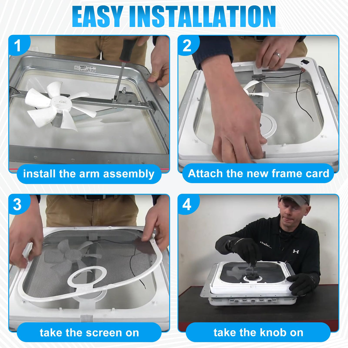 Birch White Roof Vent Frame Screen Replacement 13.5×13.5inch Y4289