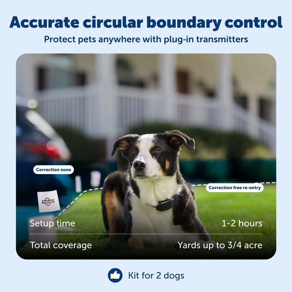 Wireless Fence, 2 Dog, Up to 3/4 Acre M3309