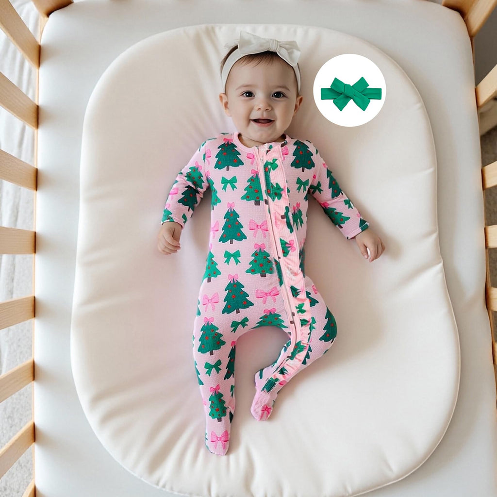 Newborn Baby Girl Footie Romper Sleeper Outfit J790