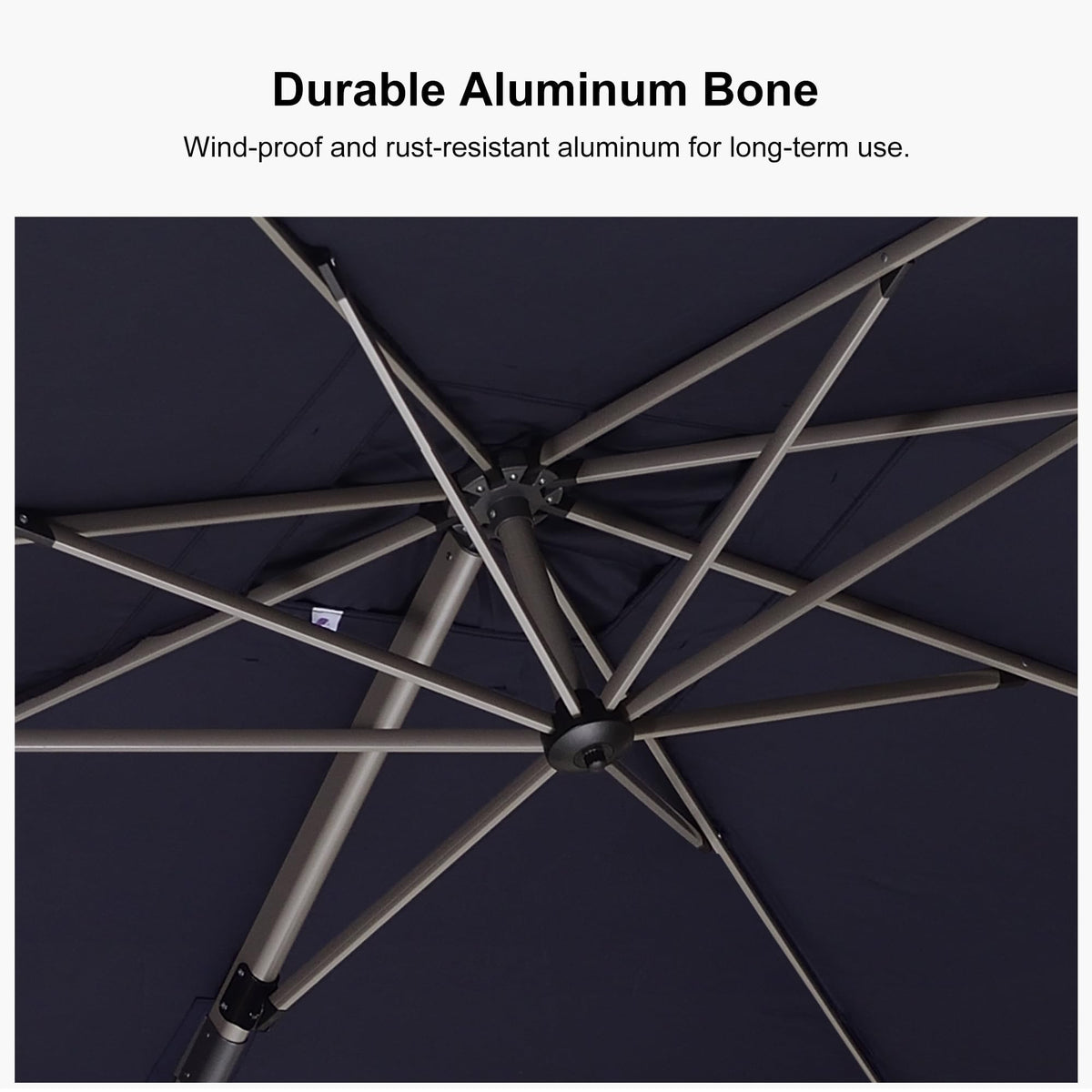 Navy Blue Cantilever Umbrella with Base N794473