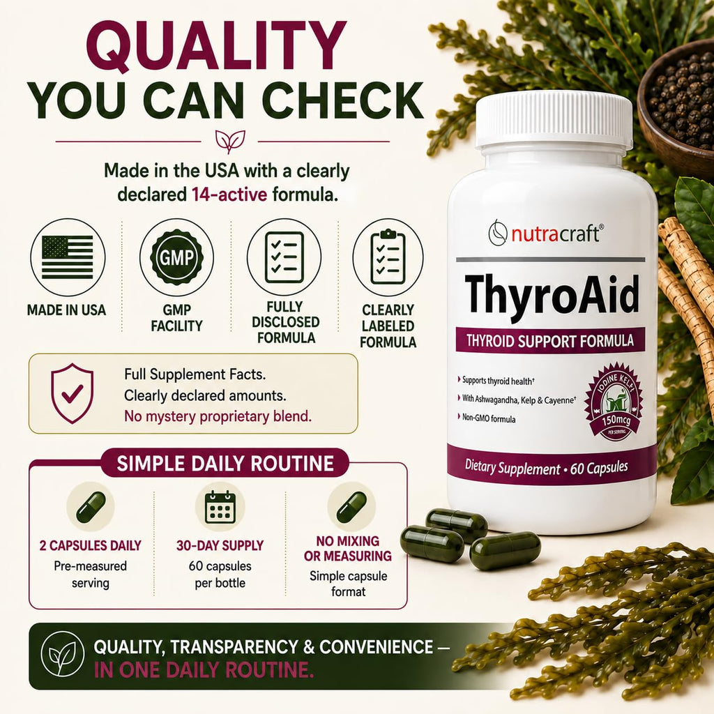 Thyroid Support with Iodine & Selenium, 60 Capsules H19629