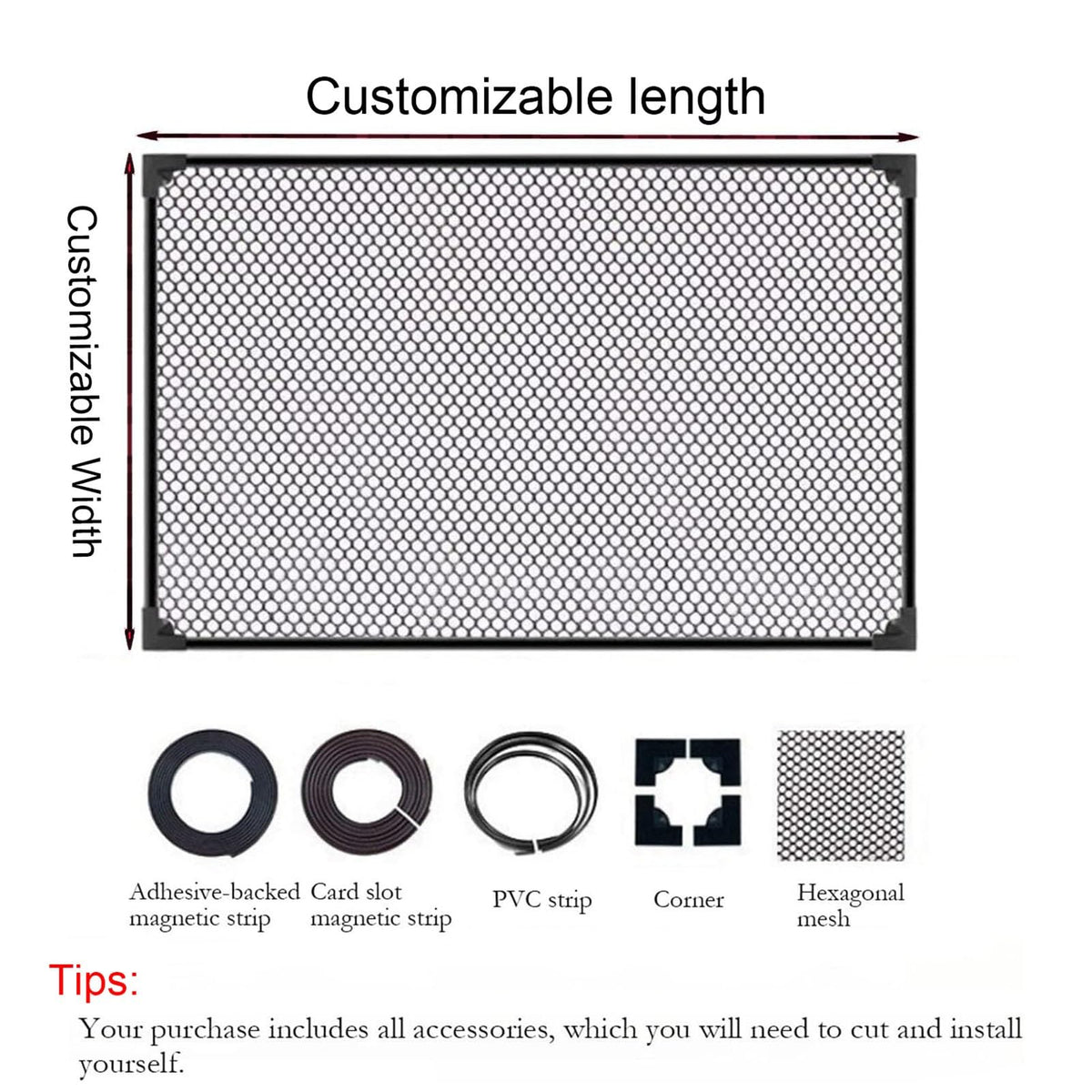 Magnetic Fish Tank Lid Cuttable Aquarium Top Cover K69591