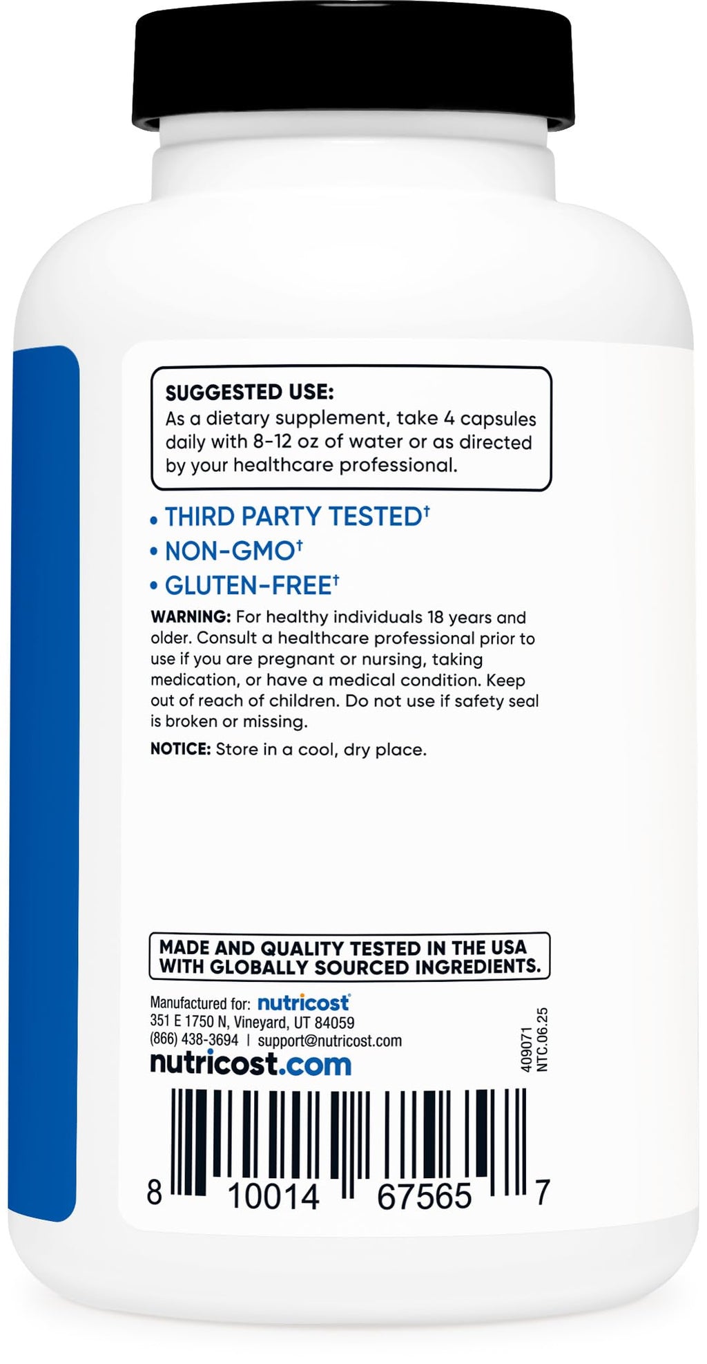 Creatine Monohydrate 3,000mg 180 Capsules S90485