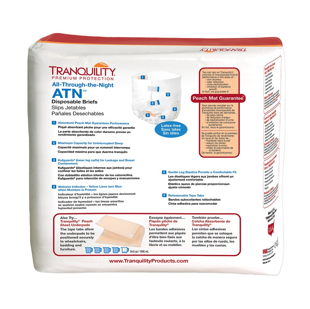 Large Adult Diapers with Tabs, 12 Ct H87715