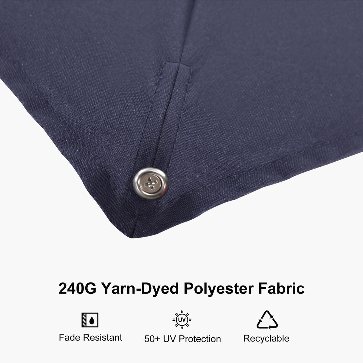 Navy Blue Cantilever Umbrella with Base N794473