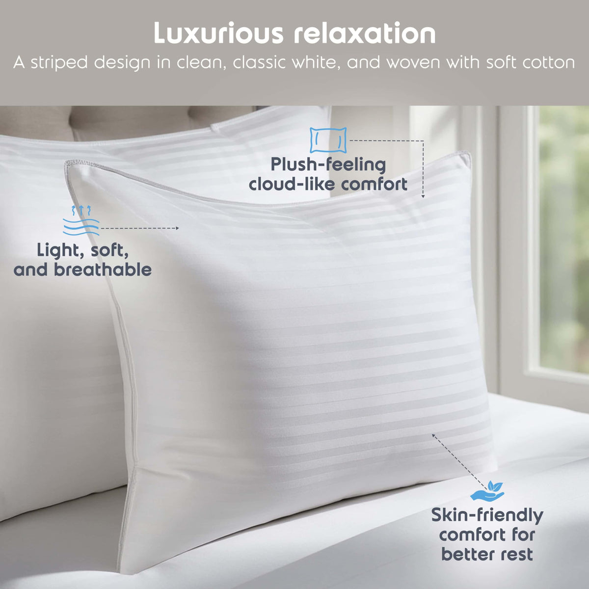 King Size Memory Foam Pillow Set of 2 A13151