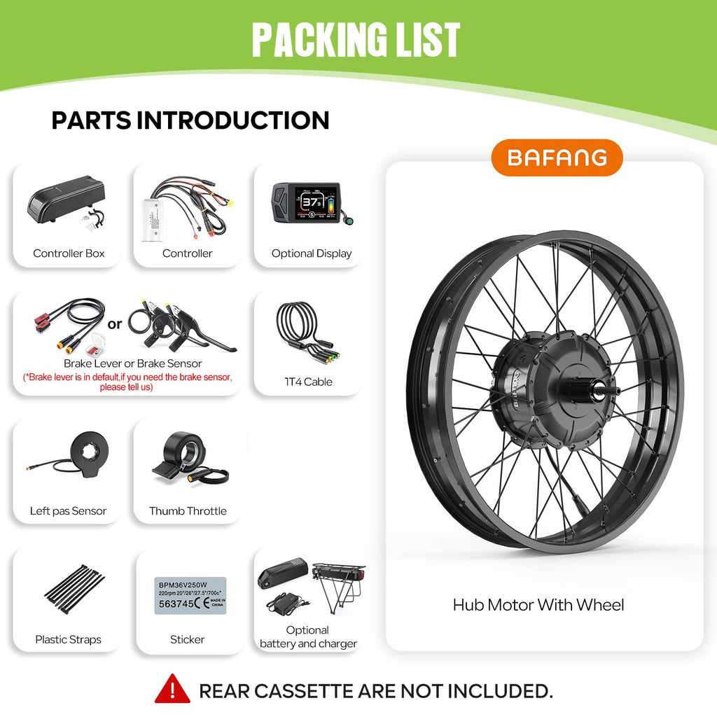 1000W Rear Hub Motor Fat Tire Ebike Conversion Kit S807241