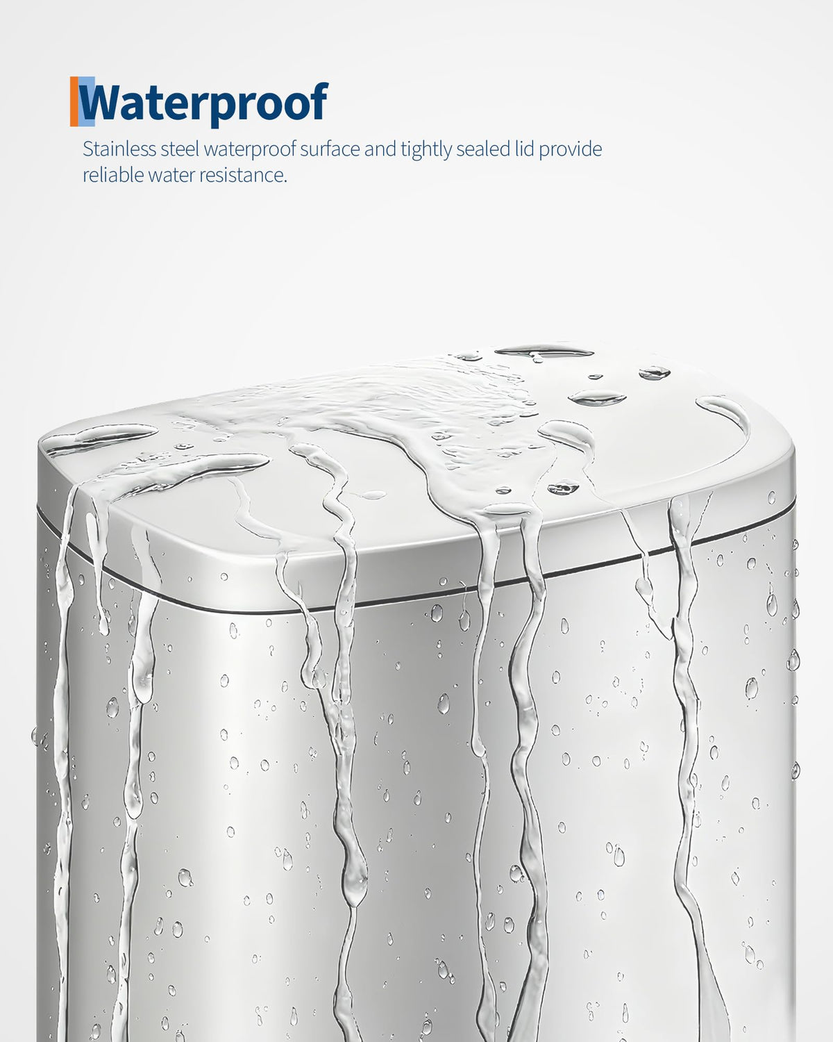 Stainless Steel 13 Gal Step-On Trash Can with Soft Close Lid M81936