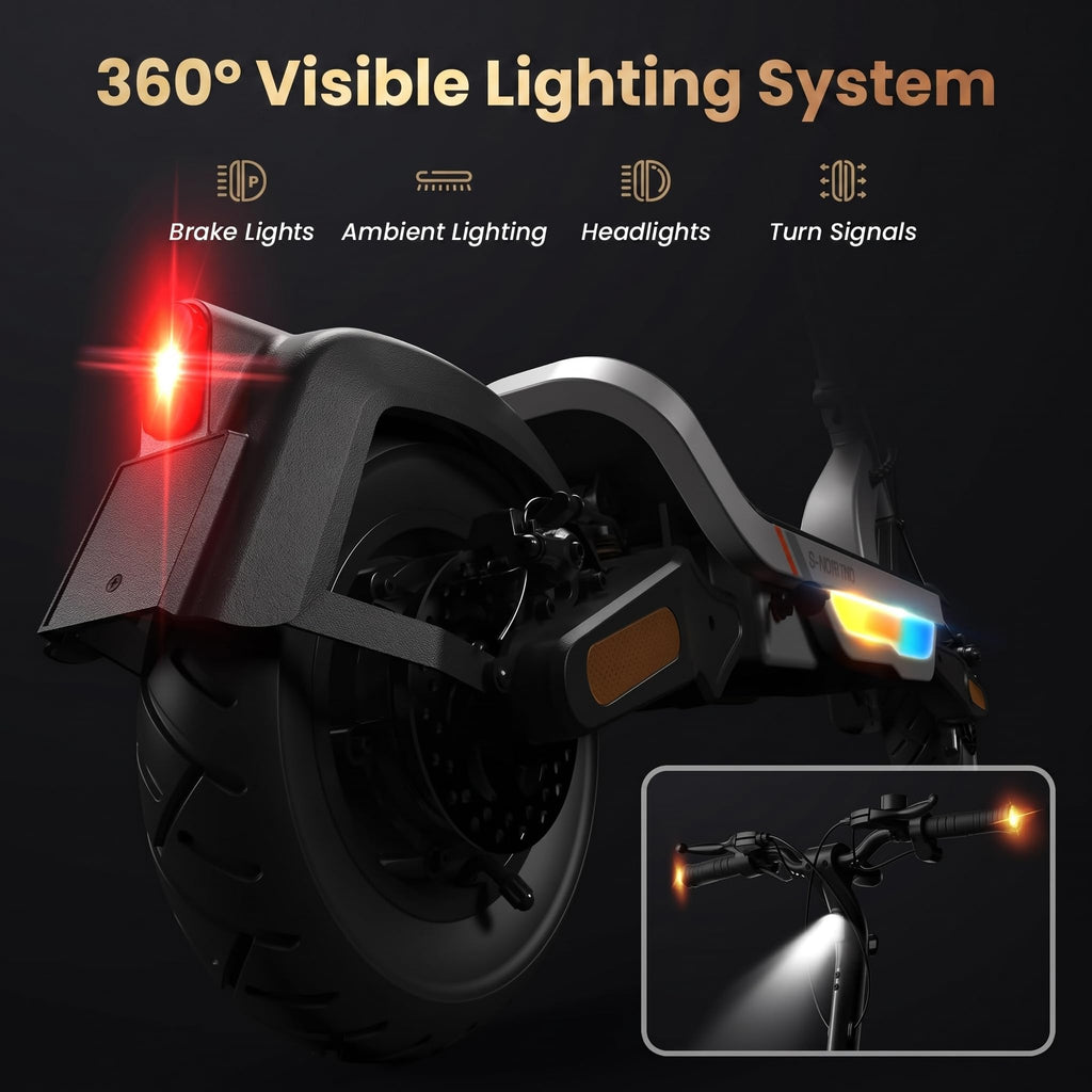 Electric Scooter, 28 MPH, 1000W, 38-Mile Range N494